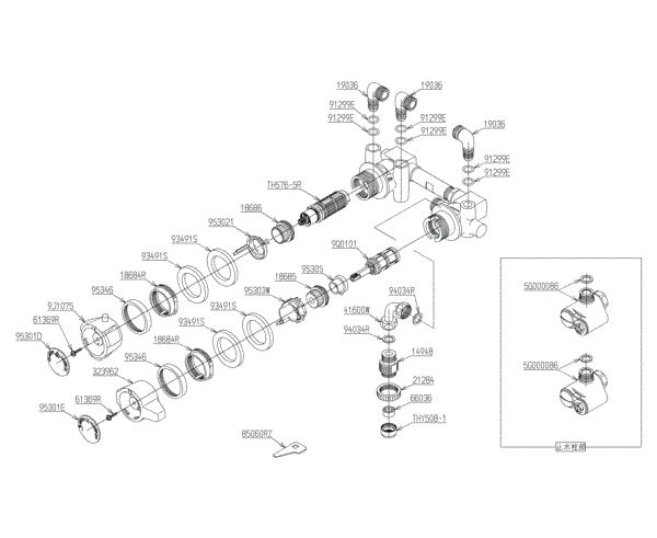 その他 TOTO tum40b4rb TOTO水回り部品 浴室 バス水栓 こま：開閉ユニット部