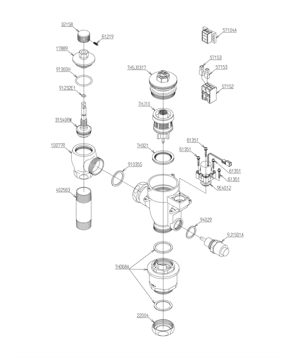 TOTO】自動バルブユニットリモデルタイプTEF81ALRXVL6 分解図情報